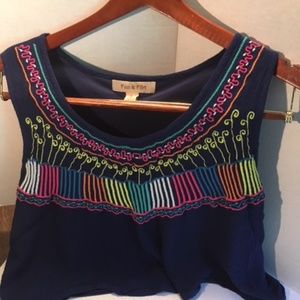 Fun & Flirt Tank/Crop Large Women's Top